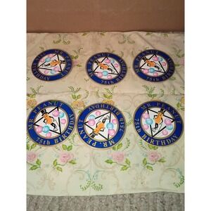 Vintage 1981 Planters Mr Peanut 75th Birthday Cork Backed Coaster (6)